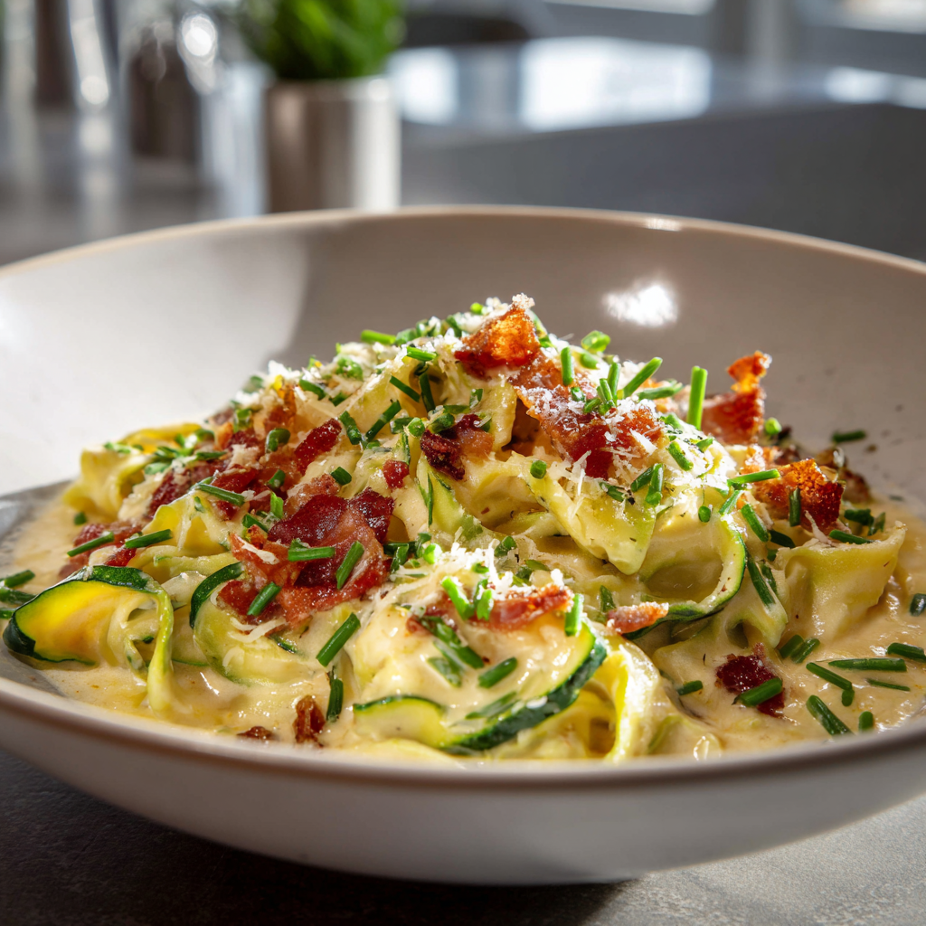 Courgettes Façon Carbonara à la Vache qui Rit