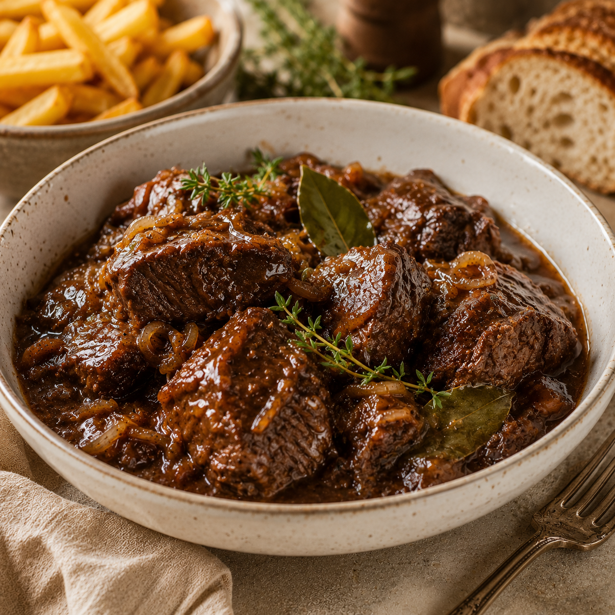 Carbonade Flamande Traditionnelle à la Bière Brune