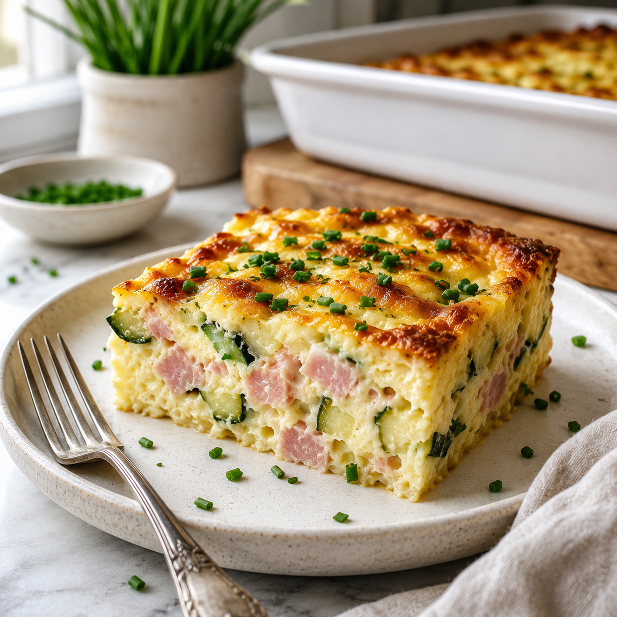 Flan de Courgettes au Jambon et Gruyère