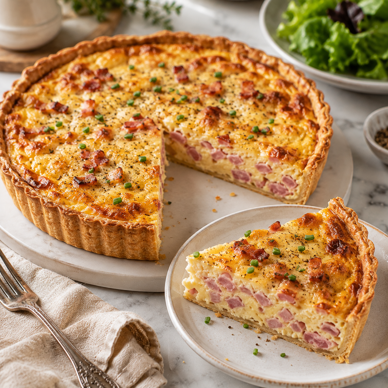 Tarte Rapide au Jambon et Gruyère