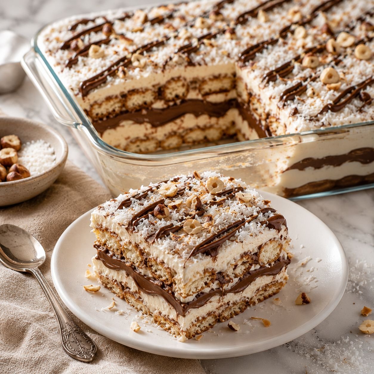 Tiramisu Façon Noix de Coco et Pâte à Tartiner