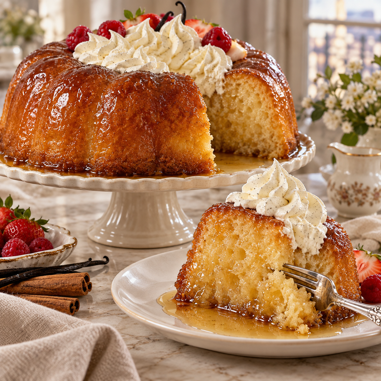 Baba au Rhum Moelleux et Généreusement Imbibé