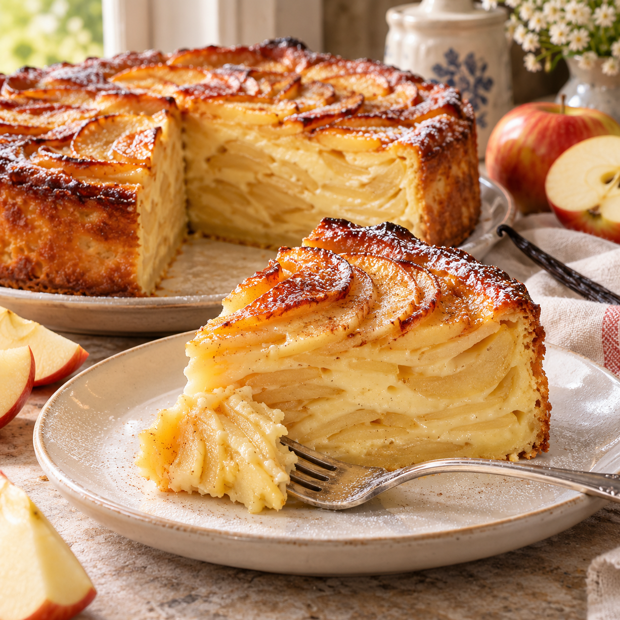 Gâteau Flan aux Pommes