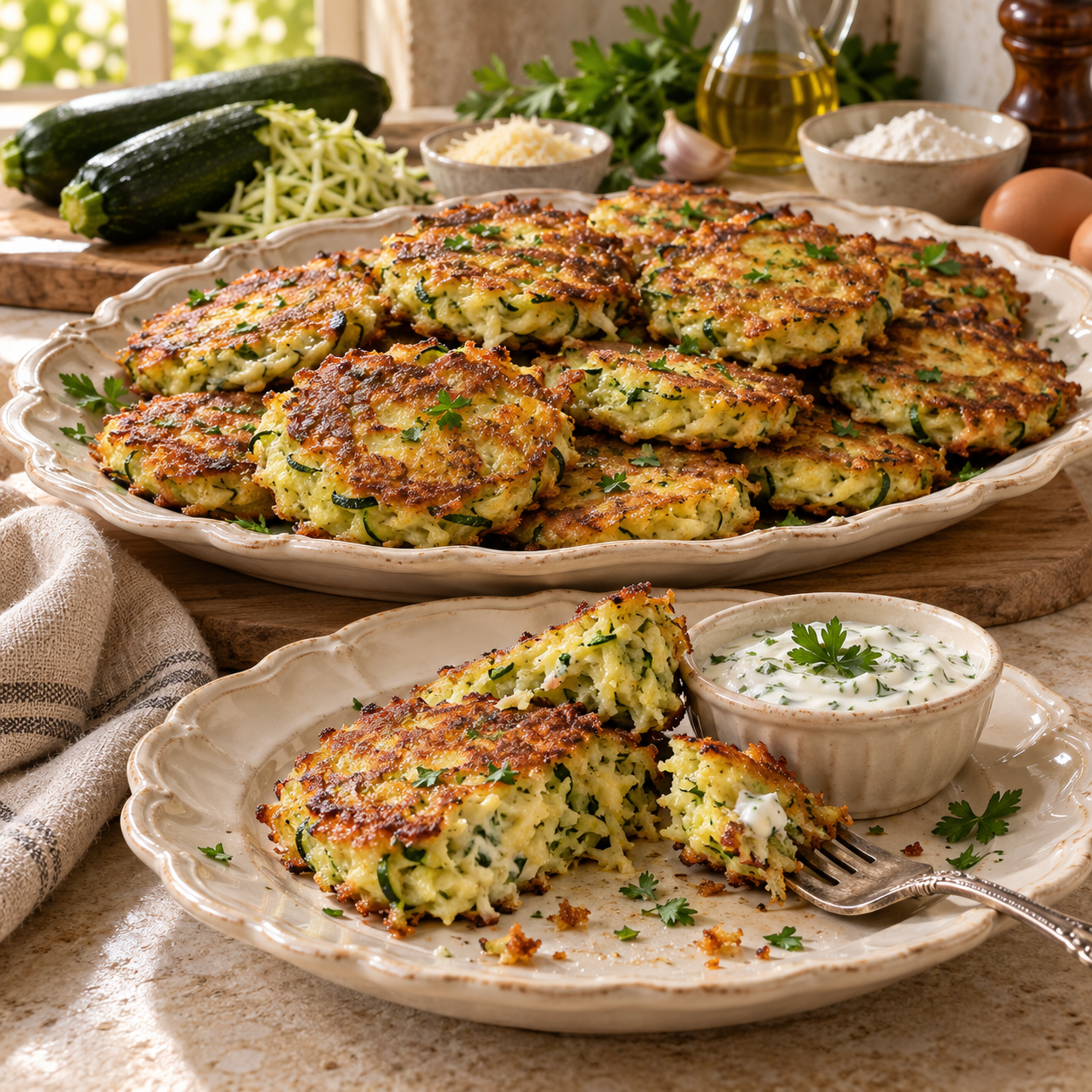 Galettes de Courgettes Moelleuses Rapides et Sans Chichi : Une Recette Facile, Dorée et Irrésistiblement Fondante
